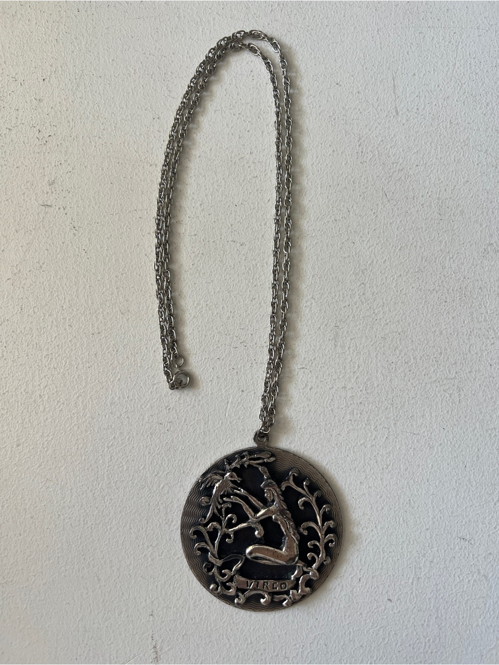 Vintage Virgo Pendant Necklace